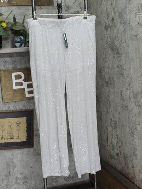 Wild Fable Gray Wild Fable Mid Rise Wide Leg Holiday Sequin Pants 2Xl Sz 2XL